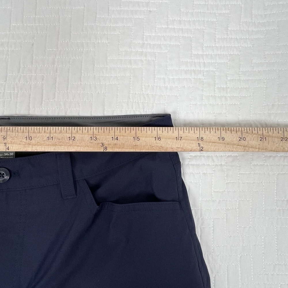 Eddie Bauer Fleece Lined 2 Way Stretch Tech Pants Water Repel Blue Mens 34 x 30 - Picture 6 of 8